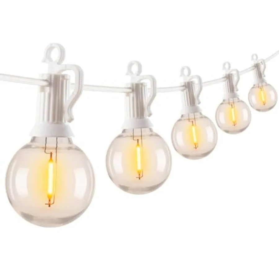 Outdoor String Lights, 50Feet 25 G40 Bulbs Shatterproof Patio Lights, IP65 Waterproof Dimmable Hanging Connectable Globe LED Ou
Outdoor String Lights, 50Feet 25 G40 Bulbs Shatterproof Patio Lights, IP65 Waterproof Dimmable Hanging Connectable Globe LED Ou