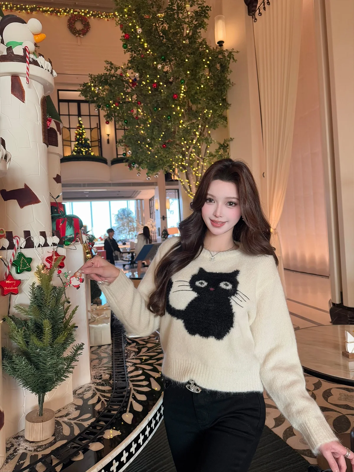 6JONIbyBEB Зимний модный свитер с вышивкой, теплый, из смесовой шерсти, вязаный, с круглым вырезом, повседневный, для работы и отдыха
6JONIbyBEB Зимний модный свитер с вышивкой, теплый, из смесовой шерсти, вязаный, с круглым вырезом, повседневный, для работы и отдыха