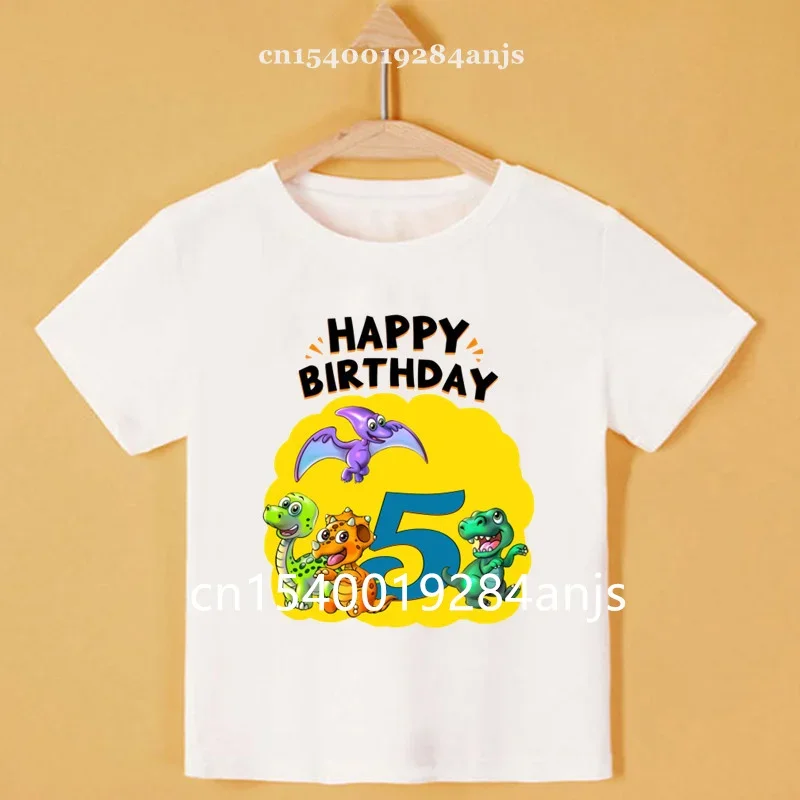 1-9 New Fashion Short-sleeved Cute Cartoon Dinosaur T-shirt Custom Number Name T-shirt Boys and Girls Casual Tops
1-9 New Fashion Short-sleeved Cute Cartoon Dinosaur T-shirt Custom Number Name T-shirt Boys and Girls Casual Tops