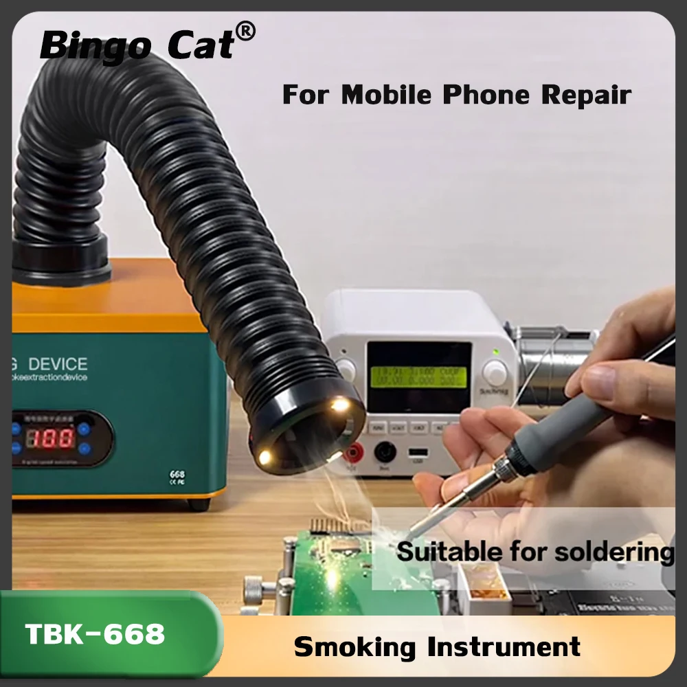 TBK-668 Strong Suction Efficient Purification Smoking Instrument Soldering Cleaner Fume Extractor Air Cleaner With LED Light
TBK-668 Strong Suction Efficient Purification Smoking Instrument Soldering Cleaner Fume Extractor Air Cleaner With LED Light