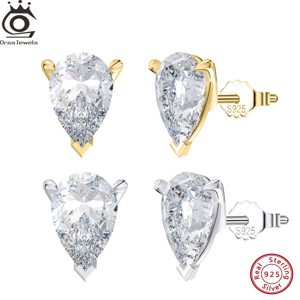 ORSA JEWELS 925 Sterling Silver Stud Earrings with Water Drop Cut Zirconia Stone, Elegant and Timeless Jewelry for Women LZE02
ORSA JEWELS 925 Sterling Silver Stud Earrings with Water Drop Cut Zirconia Stone, Elegant and Timeless Jewelry for Women LZE02