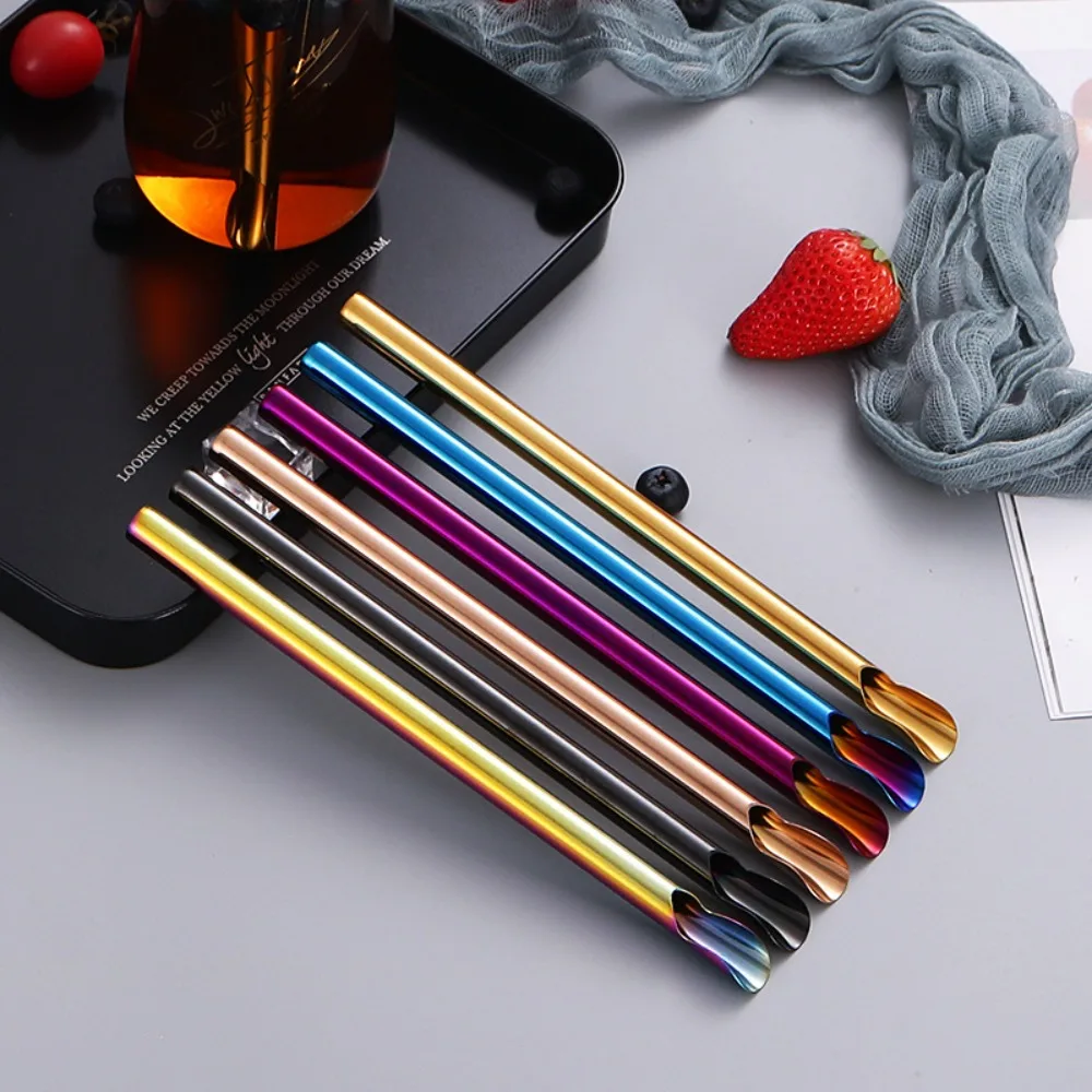 5pcs Stainless Steel Bubble Tea Straws Eco-friendly Smooth surface Smoothie Straw Spoon Reusable Stirring Spoon Milkshake
5pcs Stainless Steel Bubble Tea Straws Eco-friendly Smooth surface Smoothie Straw Spoon Reusable Stirring Spoon Milkshake