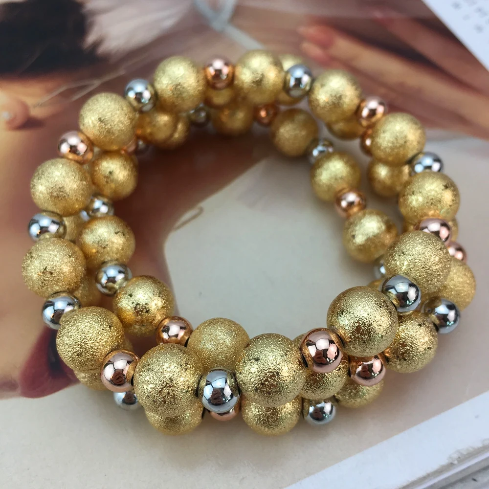 EMMA Fashion Women's Bracelet Vintage Charm Bangle 3pcs/set Gold Plated Bead Bracelets Wedding Anniversary Party Jewelry Gift
EMMA Fashion Women's Bracelet Vintage Charm Bangle 3pcs/set Gold Plated Bead Bracelets Wedding Anniversary Party Jewelry Gift