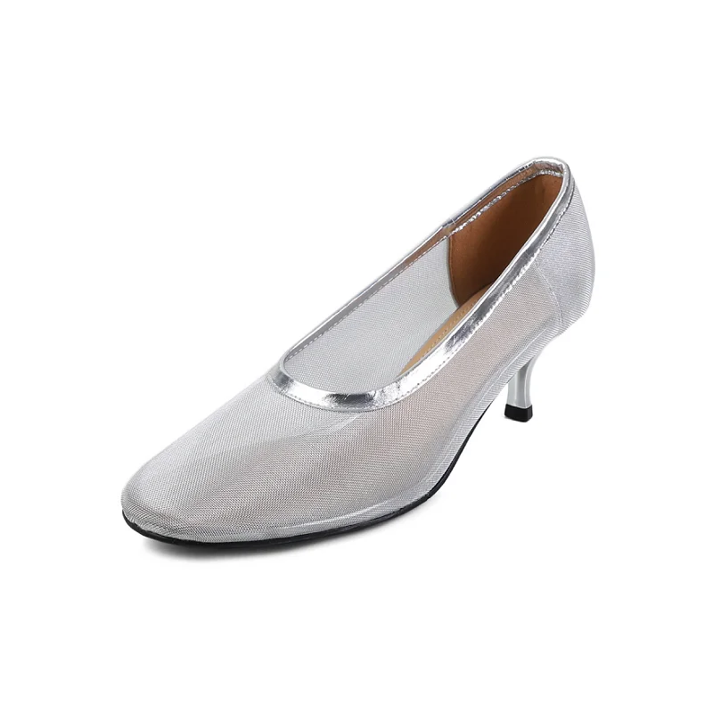 Женская летняя сетчатая обувь, дышащие туфли-лодочки на тонком каблуке, сандалии с круглым носком, дизайнерская популярная простая обувь, серебристо-черная обувь
Женская летняя сетчатая обувь, дышащие туфли-лодочки на тонком каблуке, сандалии с круглым носком, дизайнерская популярная простая обувь, серебристо-черная обувь