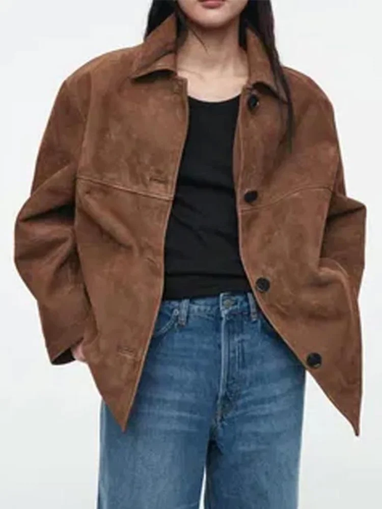 Fashion Solid Lapel Loose Spliced Short Coat Women Casual Button Pocket Long Sleeve Warm Jacket 2024 New Autumn Ladies Outerwear
Fashion Solid Lapel Loose Spliced Short Coat Women Casual Button Pocket Long Sleeve Warm Jacket 2024 New Autumn Ladies Outerwear