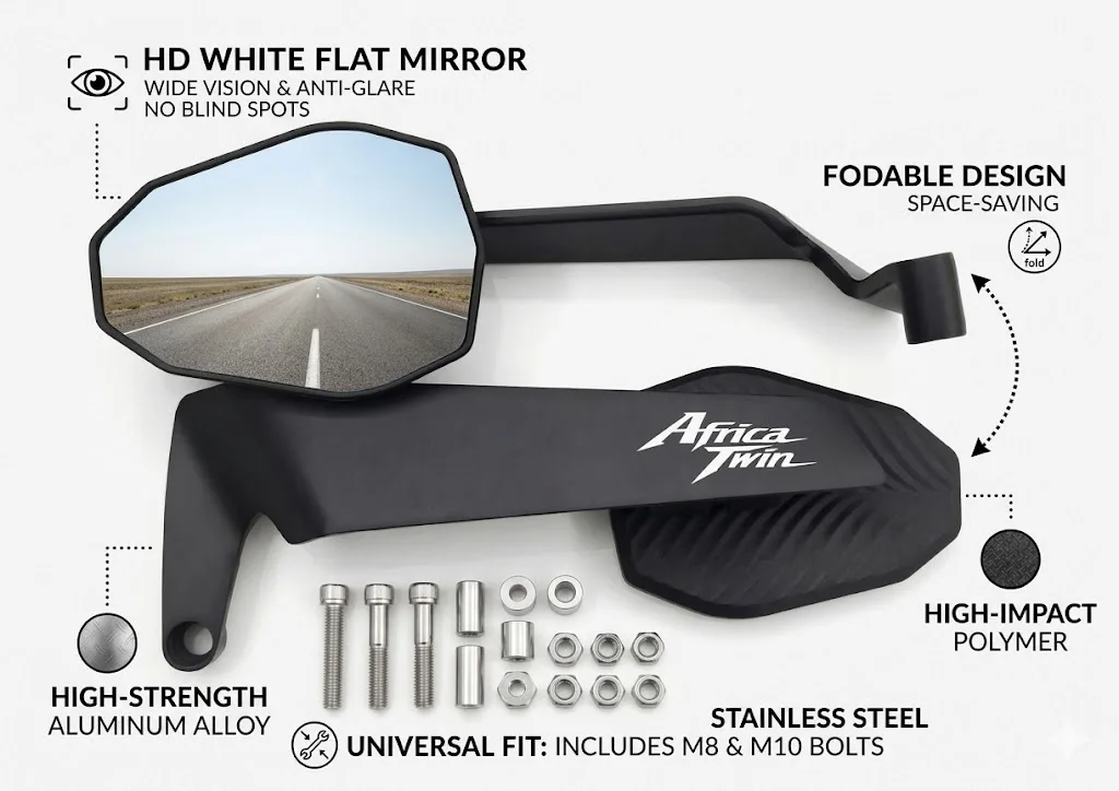 Modified Wind Wing Motorcycle Side Rearview Mirrors Accessorie For HONDA Africa Twin CRF1100L CRF1000L XRV750 XRV 750 CRF 1000
Modified Wind Wing Motorcycle Side Rearview Mirrors Accessorie For HONDA Africa Twin CRF1100L CRF1000L XRV750 XRV 750 CRF 1000