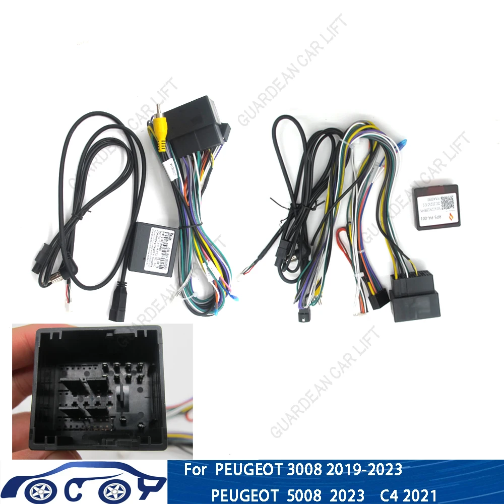 16-контактный адаптер жгута проводов автомобильного радио с декодером CANBUS для PEUGEOT 3008/5008/C4 2019-2023, 2DIN, стерео разъем головного устройства
16-контактный адаптер жгута проводов автомобильного радио с декодером CANBUS для PEUGEOT 3008/5008/C4 2019-2023, 2DIN, стерео разъем головного устройства