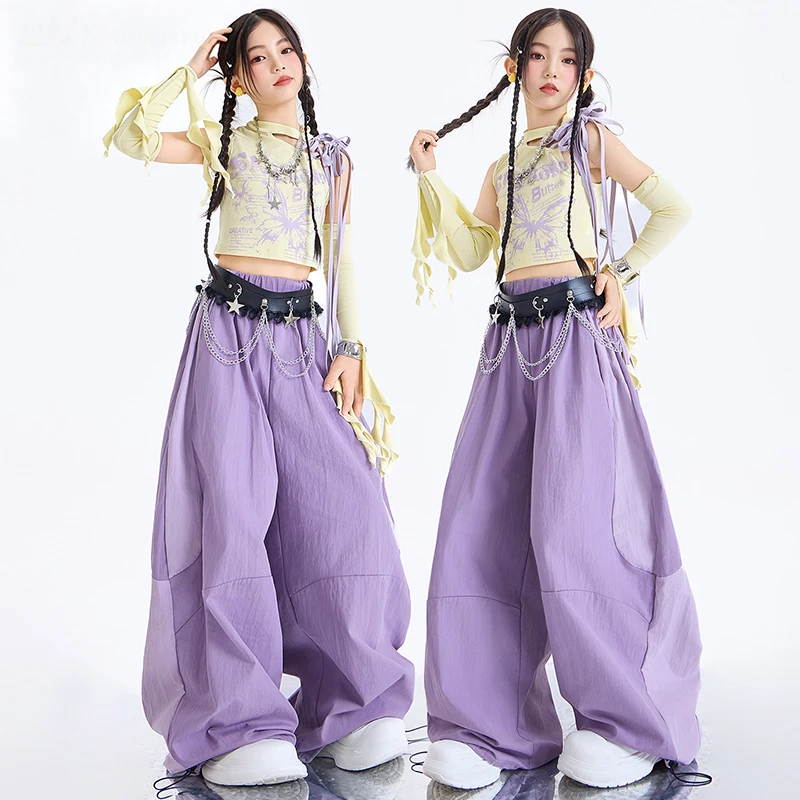 2026 Kpop Dance Clothes Girl Jazz Outfit Children Performance Stage Wear Crop Top Purple Baggy Pants Street Dance Costume 3666
2026 Kpop Dance Clothes Girl Jazz Outfit Children Performance Stage Wear Crop Top Purple Baggy Pants Street Dance Costume 3666
