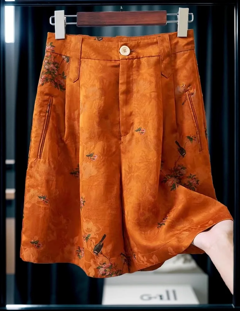 Женские шелковые орты с кисточками в стиле ретро, летние, с высокой талией, пятидлинные, уличные, европейские модные, тяжелые, шелковые, с цветочным принтом, с облаком...
Женские шелковые орты с кисточками в стиле ретро, летние, с высокой талией, пятидлинные, уличные, европейские модные, тяжелые, шелковые, с цветочным принтом, с облаком...