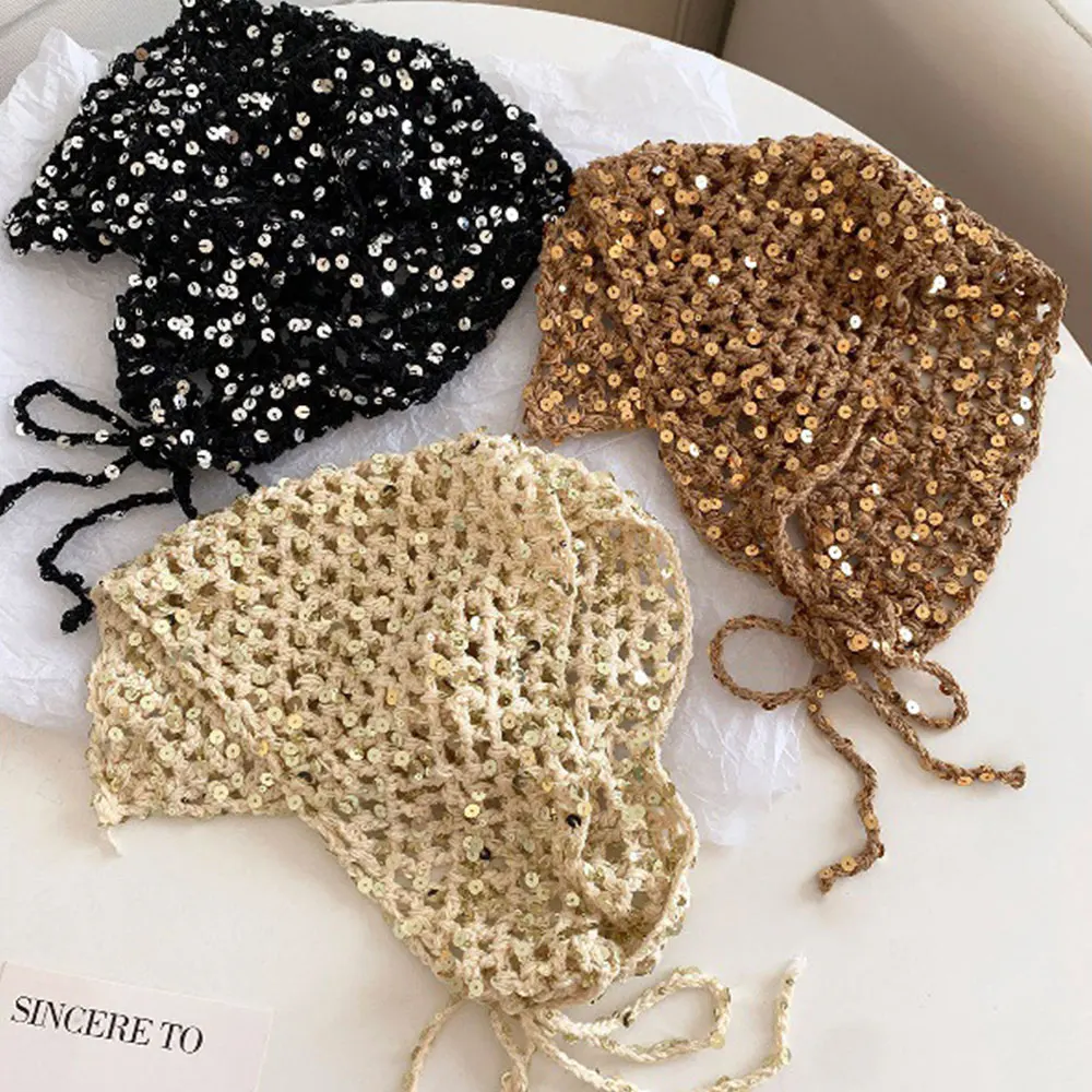 Multi-functional Hip Cover Thin Headband Trendy Sequined Triangular Headscarf Lace-up Hair Scarf Summer Crochet Hairband Decor
Multi-functional Hip Cover Thin Headband Trendy Sequined Triangular Headscarf Lace-up Hair Scarf Summer Crochet Hairband Decor