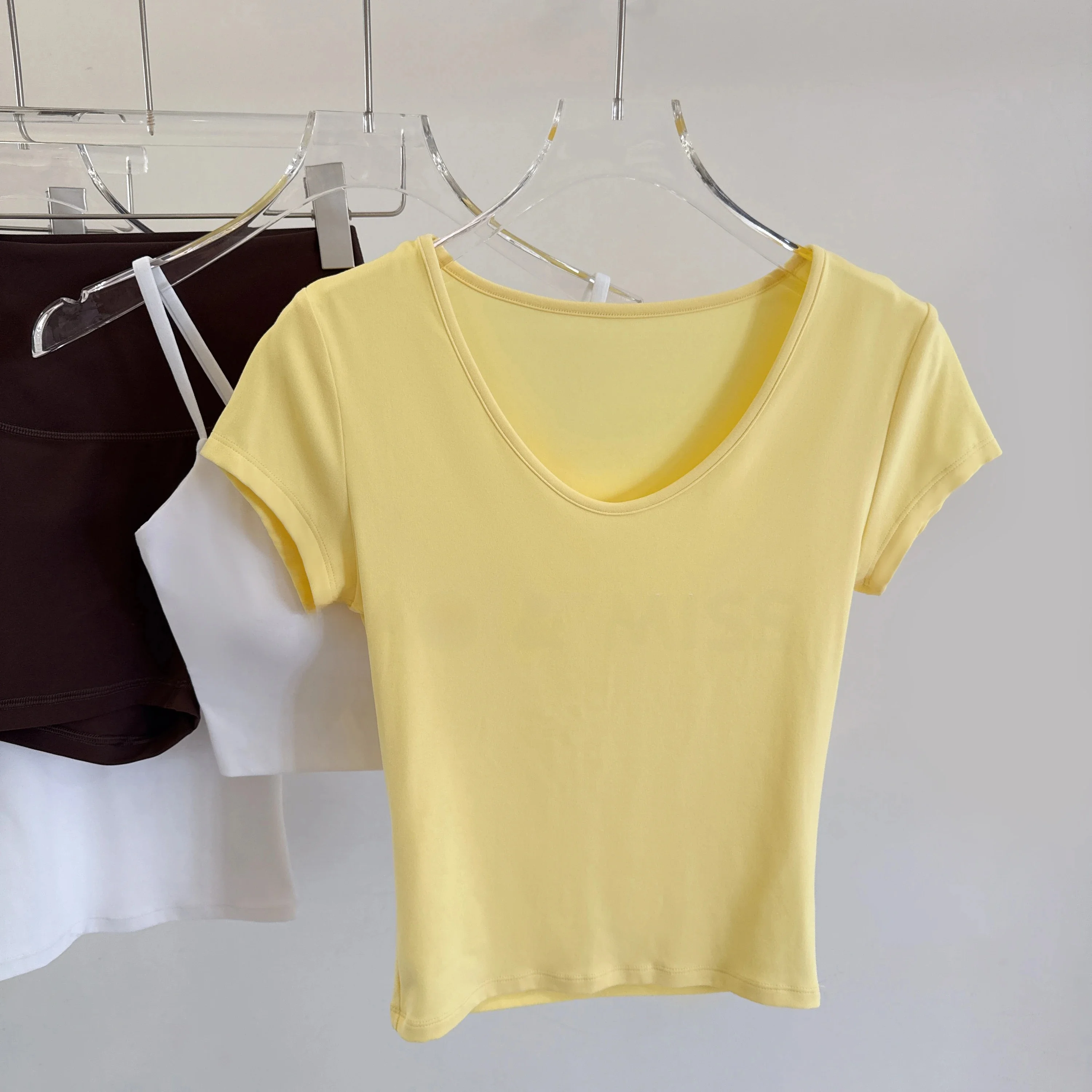 Quick Dry Breathable Yoga Short Sleeve Women's Summer Thin Tight Slimming Sports T-Shirt Pilates Running Training Clothes
Quick Dry Breathable Yoga Short Sleeve Women's Summer Thin Tight Slimming Sports T-Shirt Pilates Running Training Clothes