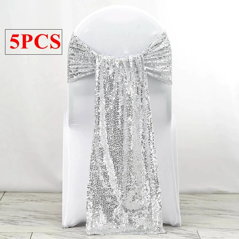 Silver All Sequin Chair Sash Banquet Wedding Glitter Chair Cover Band For Event Party Decoration
Silver All Sequin Chair Sash Banquet Wedding Glitter Chair Cover Band For Event Party Decoration