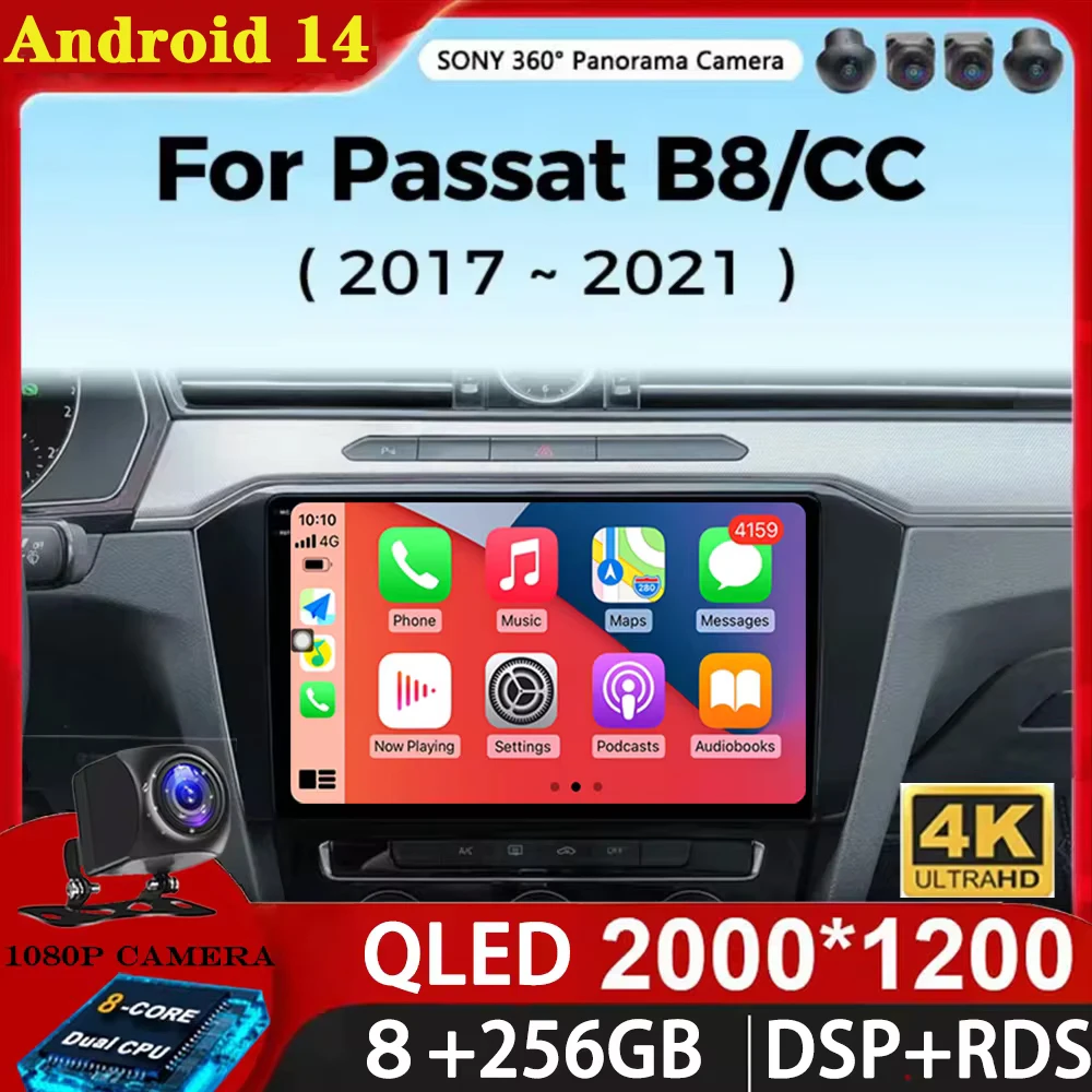 Android 14 Carplay Auto Car Radio For Volkswagen VW Magotan Passat B8 2015-2021 Navigation GPS Video Player Multimedia Stereo BT
Android 14 Carplay Auto Car Radio For Volkswagen VW Magotan Passat B8 2015-2021 Navigation GPS Video Player Multimedia Stereo BT