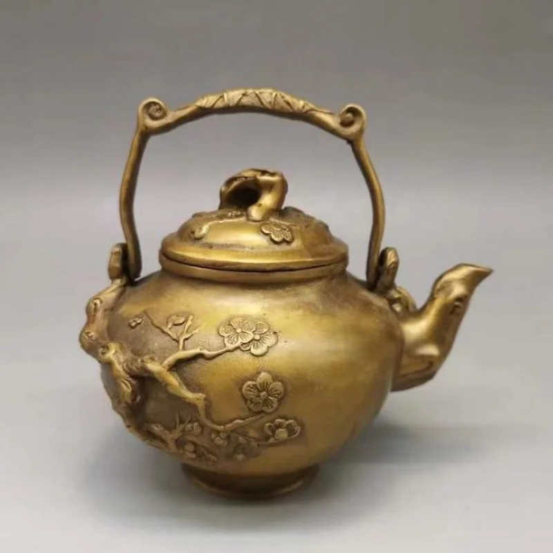 Antique copper , plum blossom wine pot, rural collectible, home craft water kettle
Antique copper , plum blossom wine pot, rural collectible, home craft water kettle