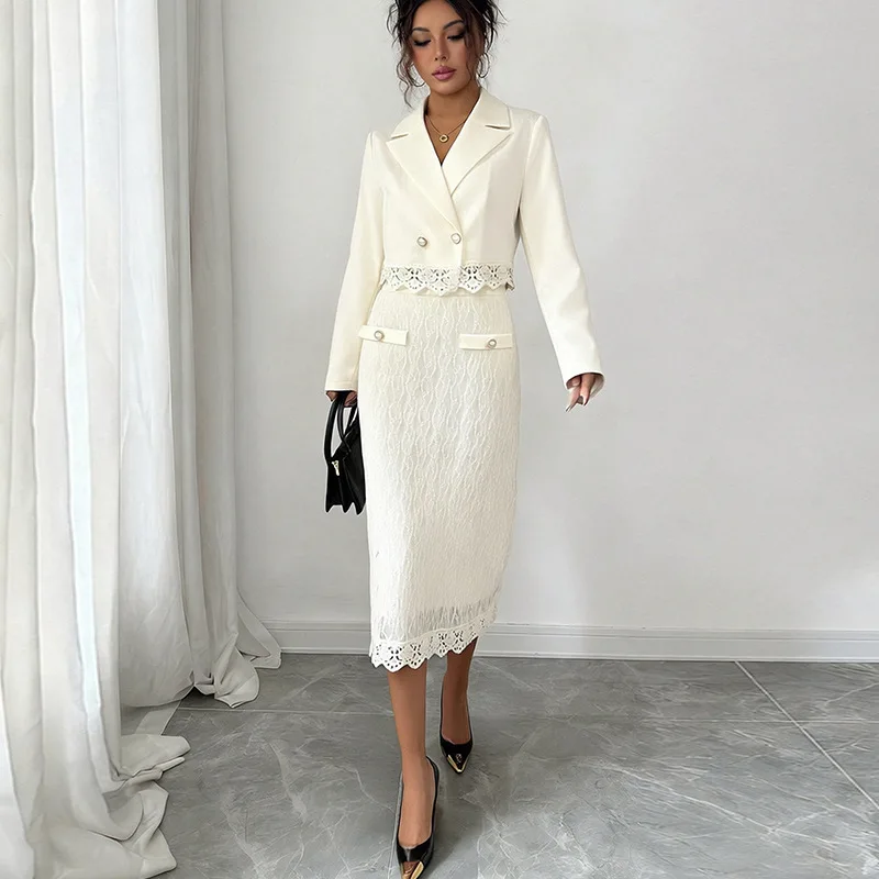 Cross-Border 2026 New European American Style Small Coat And Lace Skirt Set, Amazon Foreign Trade Two-Piece Set
Cross-Border 2026 New European American Style Small Coat And Lace Skirt Set, Amazon Foreign Trade Two-Piece Set