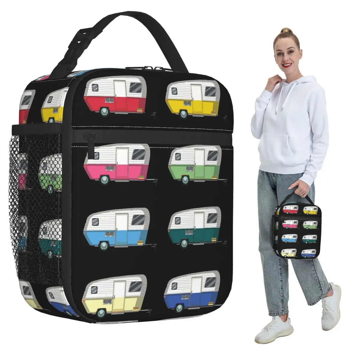 Красочная винтажная термосумка Eriba Puck Caravan Daisy для детей, школьная термосумка-холодильник для еды, сумка-тоут для ланч-боксов
Красочная винтажная термосумка Eriba Puck Caravan Daisy для детей, школьная термосумка-холодильник для еды, сумка-тоут для ланч-боксов
