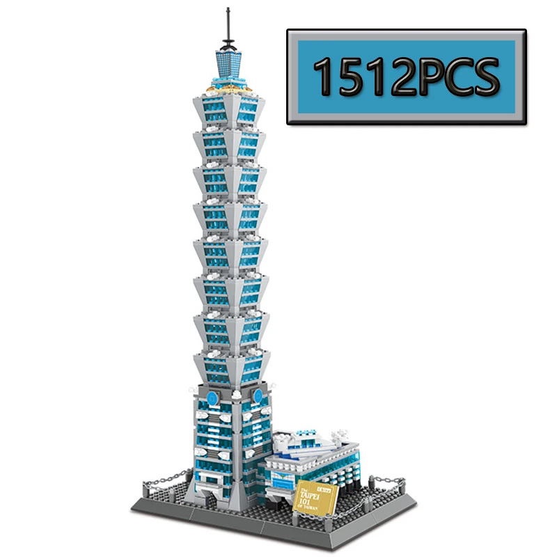 Конструктор MOC 1512 деталей: Архитектурная модель здания Тайбэй 101 (Китай), городской пейзаж, развивающая игрушка-головоломка для детей
Конструктор MOC 1512 деталей: Архитектурная модель здания Тайбэй 101 (Китай), городской пейзаж, развивающая игрушка-головоломка для детей