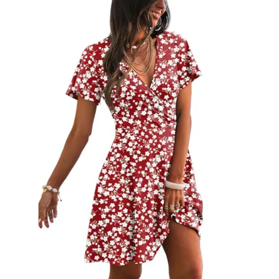 RUMIA Womens Casual Dresses Wrap V Neck Dress A-Line Ruffle Sleeve Summer Sundress Fashion 2026
RUMIA Womens Casual Dresses Wrap V Neck Dress A-Line Ruffle Sleeve Summer Sundress Fashion 2026