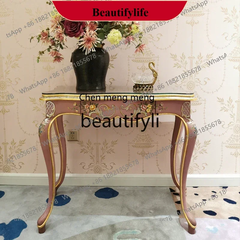 D178 French hand-painted flower solid wood writing desk rose red pink study desk
D178 French hand-painted flower solid wood writing desk rose red pink study desk
