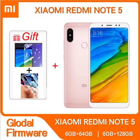 Originale Xiaomi Redmi Nota 5 6GB 128GB Dual SIM 5.99 ''Cellulare 12MP + 5MP + 13MP Snapdragon 636 Octa-Core 4G Telefono cellulare