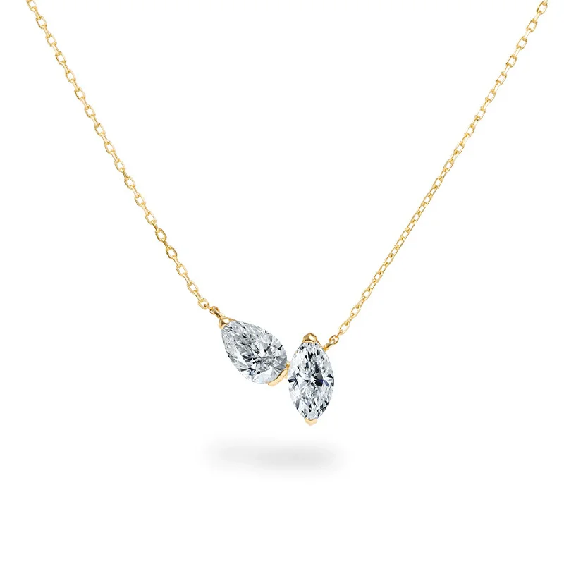 S925 sterling silver women's necklace gold-plated zircon water droplet popular fashion jewelry party accessories
S925 sterling silver women's necklace gold-plated zircon water droplet popular fashion jewelry party accessories