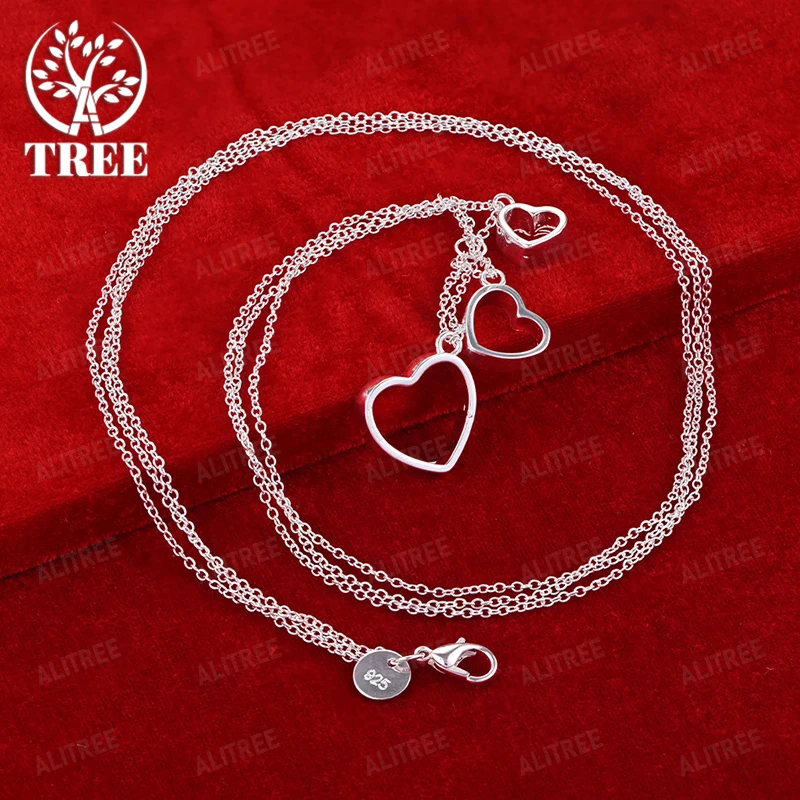 925 Sterling Silver Three Heart Pendant O-Chain Necklace For Women Birthday Wedding Party Gifts Accessories High-Quality Jewelry
925 Sterling Silver Three Heart Pendant O-Chain Necklace For Women Birthday Wedding Party Gifts Accessories High-Quality Jewelry