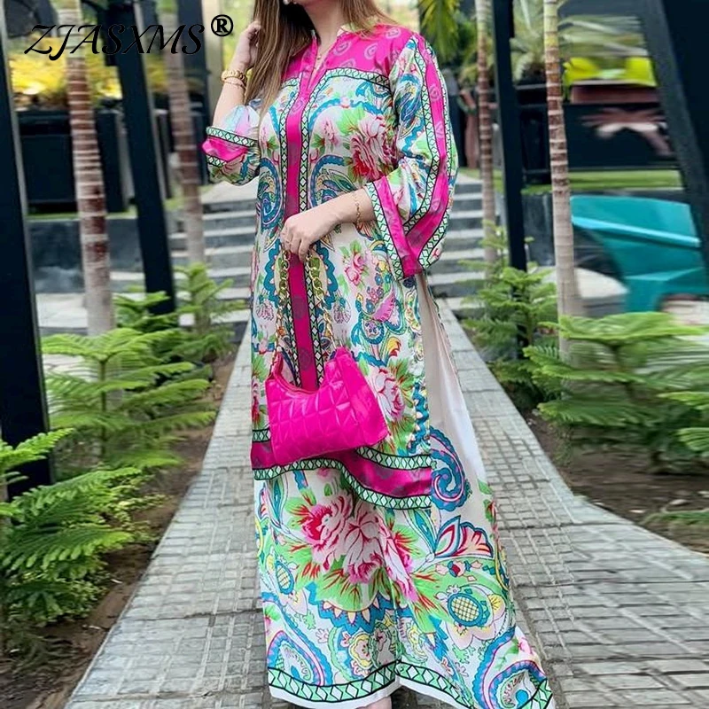 Harajuku Retro Floral Print Ethnic Outfits Spring Sexy Floral Print Long Top Pullover Wide Leg Pant Suit Fashion Loose Women Set
Harajuku Retro Floral Print Ethnic Outfits Spring Sexy Floral Print Long Top Pullover Wide Leg Pant Suit Fashion Loose Women Set