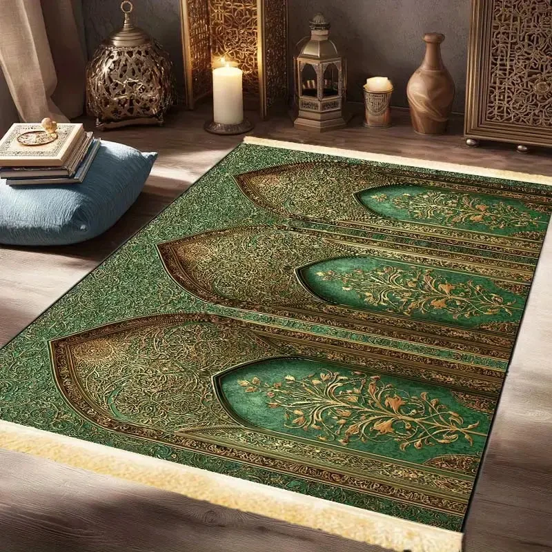 VIKAMA Luxury Muslim Prayer Mat Tassel Folding Prayer Mat For Multiple Family Large Gathering Group Prayer
VIKAMA Luxury Muslim Prayer Mat Tassel Folding Prayer Mat For Multiple Family Large Gathering Group Prayer