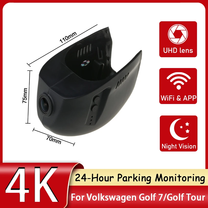 Car DVR Wifi Video Recorder Hidden Dash Cam Camera For Volkswagen Golf 7 / Golf Tour 2015 2016 2017,4K DashCam,Control Phone APP
Car DVR Wifi Video Recorder Hidden Dash Cam Camera For Volkswagen Golf 7 / Golf Tour 2015 2016 2017,4K DashCam,Control Phone APP