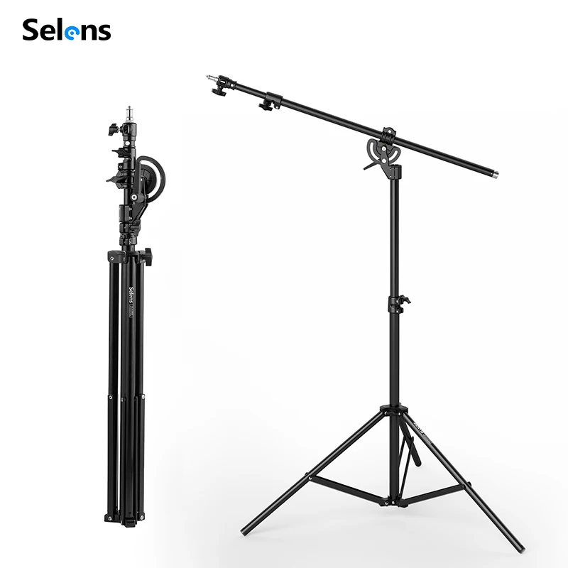 Selens 2.8M Aluminum Tlloy Air cushion Stand Tripod with 80-200cm Telescopic Inclined Boom Arm +Sandbag For Photography Studio
Selens 2.8M Aluminum Tlloy Air cushion Stand Tripod with 80-200cm Telescopic Inclined Boom Arm +Sandbag For Photography Studio