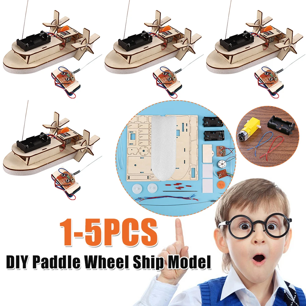 Material Kits Kids Educational Toys Students DIY Paddle Wheel Ship Assembling Model Remote Control Educational Toys
Material Kits Kids Educational Toys Students DIY Paddle Wheel Ship Assembling Model Remote Control Educational Toys
