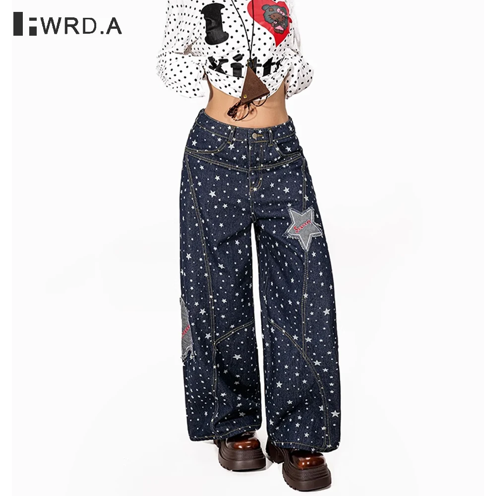 FWRD 2025 Women’s Vintage Star Patch Deconstructed Hip Hop Jeans Wide Leg Blade Cut Streetwear Denim Pants#FWRD6031 
FWRD 2025 Women’s Vintage Star Patch Deconstructed Hip Hop Jeans Wide Leg Blade Cut Streetwear Denim Pants#FWRD6031