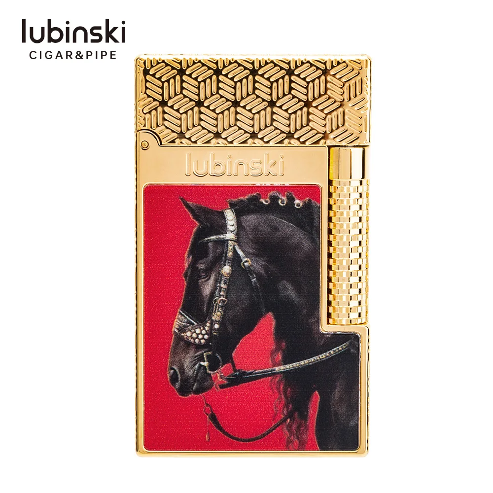 Lubinski Luxury Cigar Lighter - Solid Brass, Dual Flame (Soft & Jet), Gift Set with Leather Pouch & Flints
Lubinski Luxury Cigar Lighter - Solid Brass, Dual Flame (Soft & Jet), Gift Set with Leather Pouch & Flints