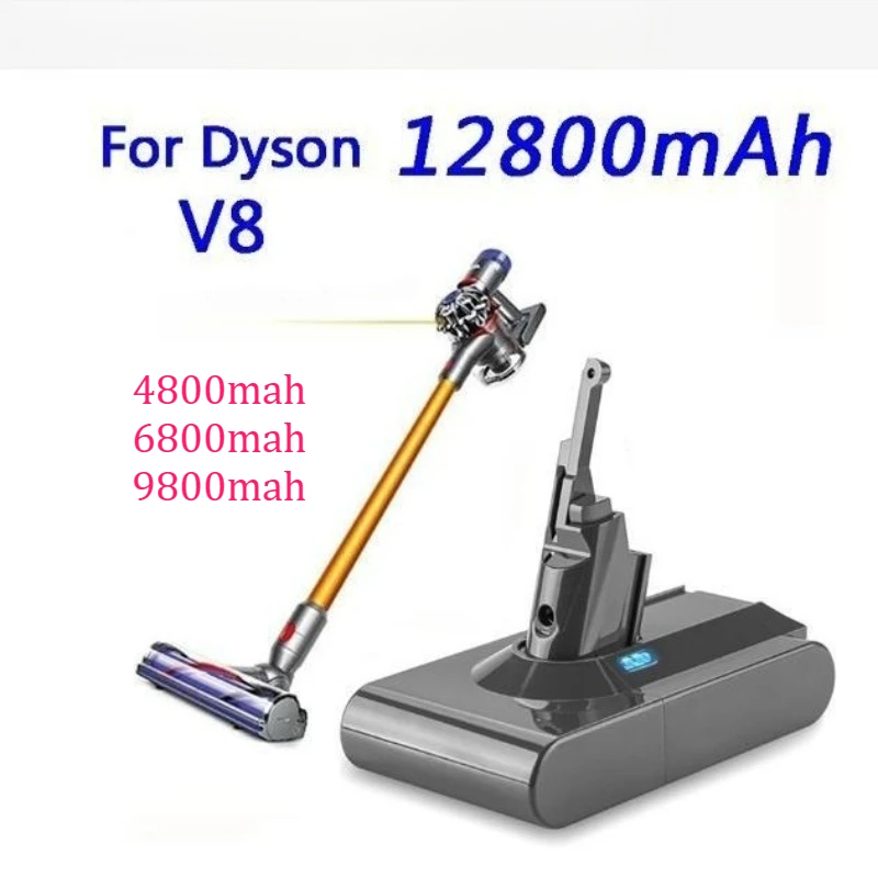 12800mAh Brand New for Dyson V8 Battery 21.6V Cordless Vacuum Cleaner Accessories Power Backup Lithium Battery Pack
12800mAh Brand New for Dyson V8 Battery 21.6V Cordless Vacuum Cleaner Accessories Power Backup Lithium Battery Pack