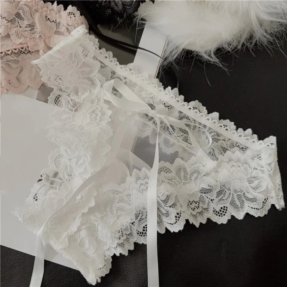 Fashion Bow Lace Flower Panties Seamless Low Waist Lace-up Briefs Transparent Women Underwear Gifts
Fashion Bow Lace Flower Panties Seamless Low Waist Lace-up Briefs Transparent Women Underwear Gifts