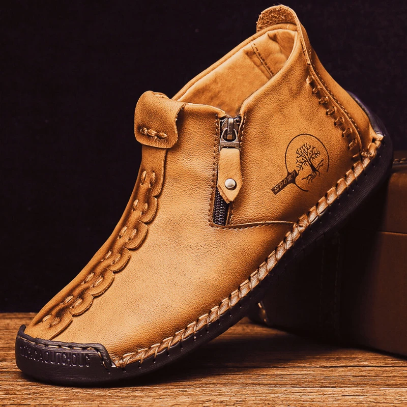 Men's Western Boots Autumn Vintage Side Zipper Plus Size Outdoor Casual Ankle Boots Handmade Mid-top Leather Boots
Men's Western Boots Autumn Vintage Side Zipper Plus Size Outdoor Casual Ankle Boots Handmade Mid-top Leather Boots