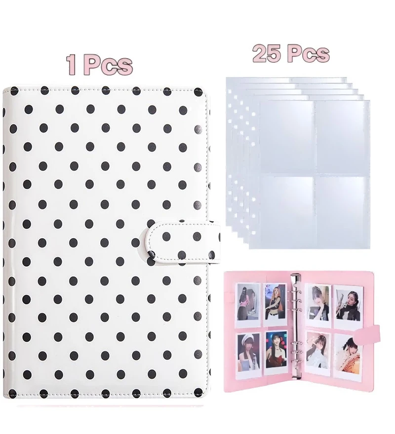 New A5 Kpop Photocard Binder, PU Leather 6-Ring Album with Magnetic Closure, Includes 25 Pack 4-Pocket Pages for 200 Cards
New A5 Kpop Photocard Binder, PU Leather 6-Ring Album with Magnetic Closure, Includes 25 Pack 4-Pocket Pages for 200 Cards