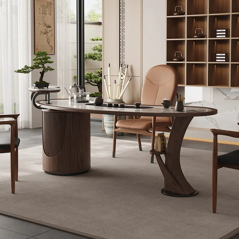 PYH black walnut solid wood rock slab tea table light luxury high-end living room office kung fu tea table
PYH black walnut solid wood rock slab tea table light luxury high-end living room office kung fu tea table