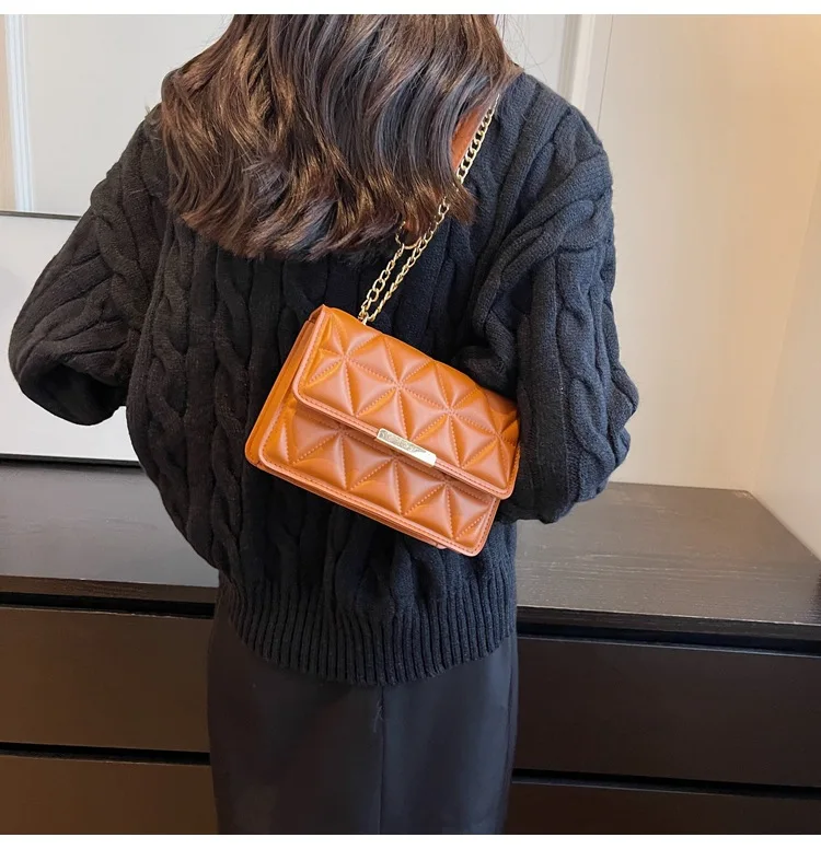 Women Quilted Chain Crossbody Bag Fashion Small Square Shoulder Purse Multi Color Casual Daily Handbag Women Quilted Chain Crossbody Bag Fashion Small Square Shoulder Purse Multi Color Casual Daily Handbag