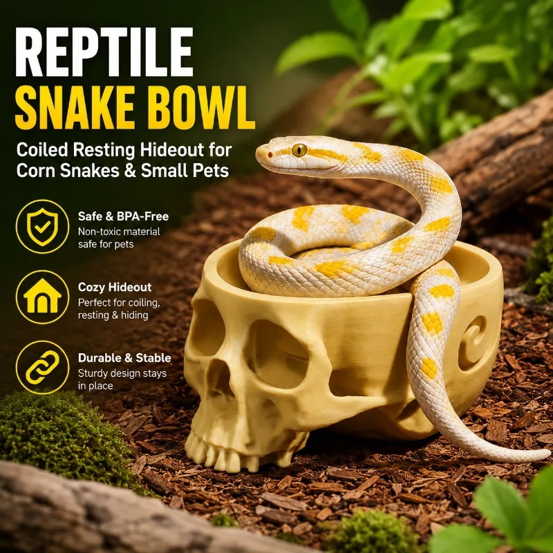 Special Snake Basin & Hideout for Reptile Tank Sturdy Rest Nest Pet Snake Hiding Cave Stable Coiling Shelter Comfortable Habitat
Special Snake Basin & Hideout for Reptile Tank Sturdy Rest Nest Pet Snake Hiding Cave Stable Coiling Shelter Comfortable Habitat