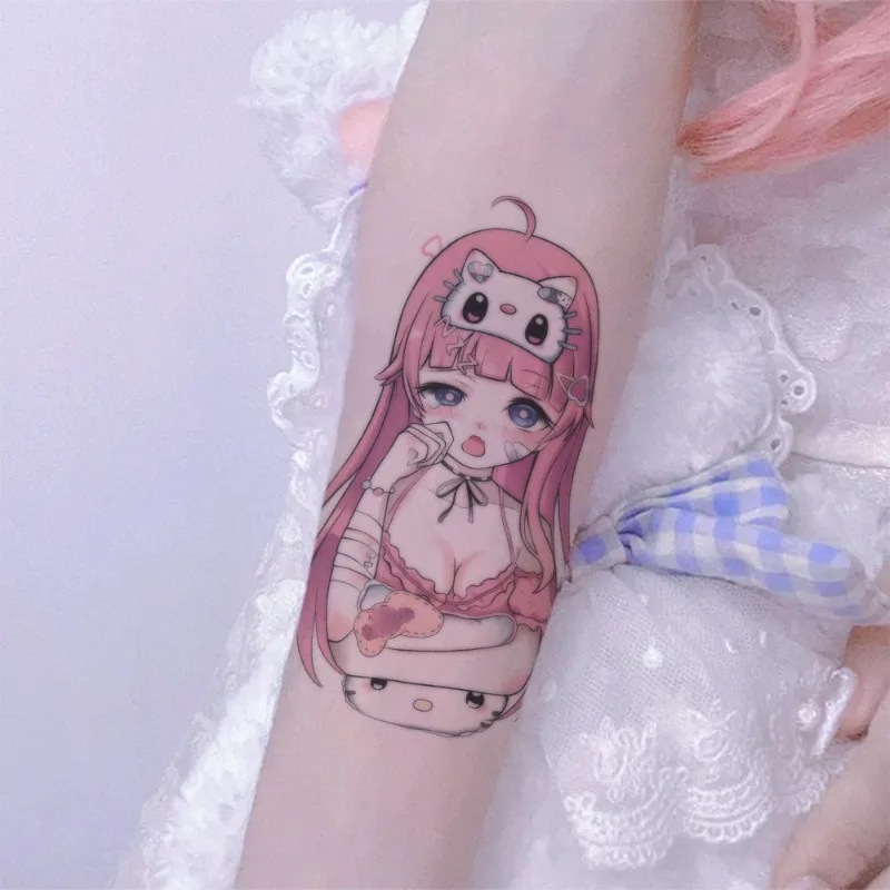 Cute Anime Pink Haired Cat Girl Temporary Tattoos Cartoon Tattoo Body Art Waterproof Fake Tattoo Sticker
Cute Anime Pink Haired Cat Girl Temporary Tattoos Cartoon Tattoo Body Art Waterproof Fake Tattoo Sticker