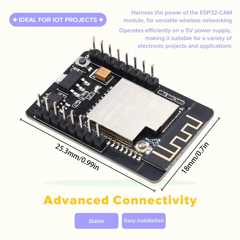 【Срочная распродажа】Плата разработки ESP32-CAM без камеры OV2640, идеально подходит для проектов Iot
【Срочная распродажа】Плата разработки ESP32-CAM без камеры OV2640, идеально подходит для проектов Iot
