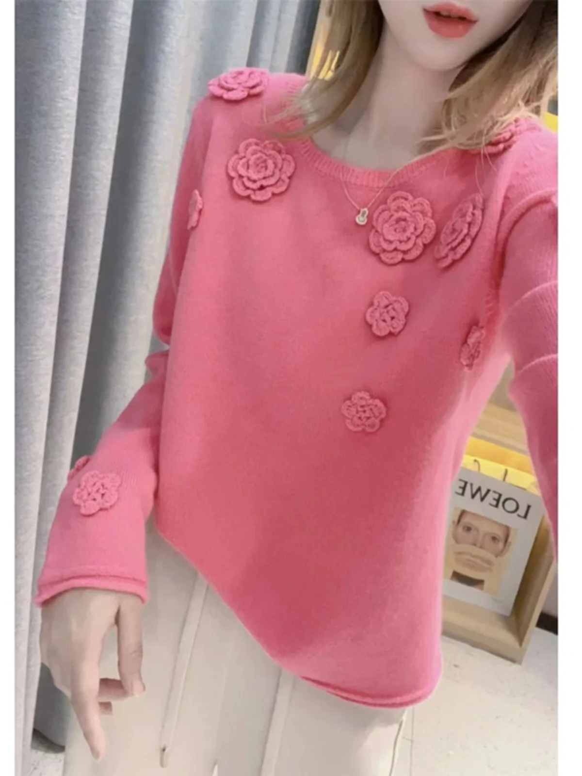 Розовый вязаный свитер с длинным рукавом и асимметричным воротником, женский, приталенный, укороченный топ, весенний сезон
Розовый вязаный свитер с длинным рукавом и асимметричным воротником, женский, приталенный, укороченный топ, весенний сезон