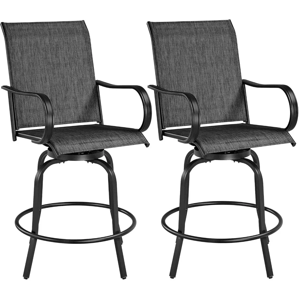 Outdoor Patio Swivel Bar Stools Outdoor Chairs Set of 2, All-Weather Patio Stools for Outside, Beach, Lawn, Poolside and Garden
Outdoor Patio Swivel Bar Stools Outdoor Chairs Set of 2, All-Weather Patio Stools for Outside, Beach, Lawn, Poolside and Garden