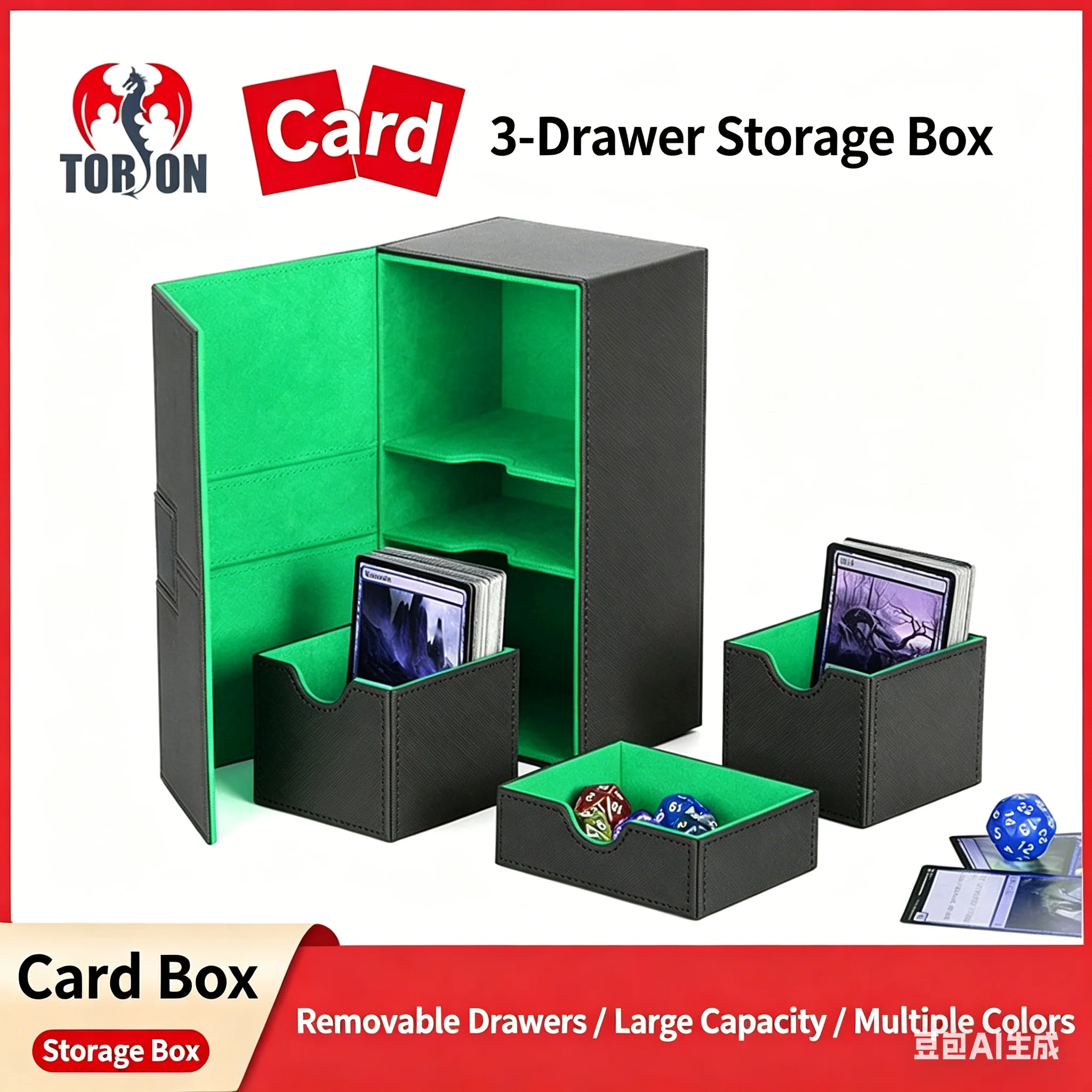 Portable Card Box Large Capacity Game King Card Box Deck Box MTG Three Kingdoms Kill Three Drawer Box Card Storage Box
Portable Card Box Large Capacity Game King Card Box Deck Box MTG Three Kingdoms Kill Three Drawer Box Card Storage Box