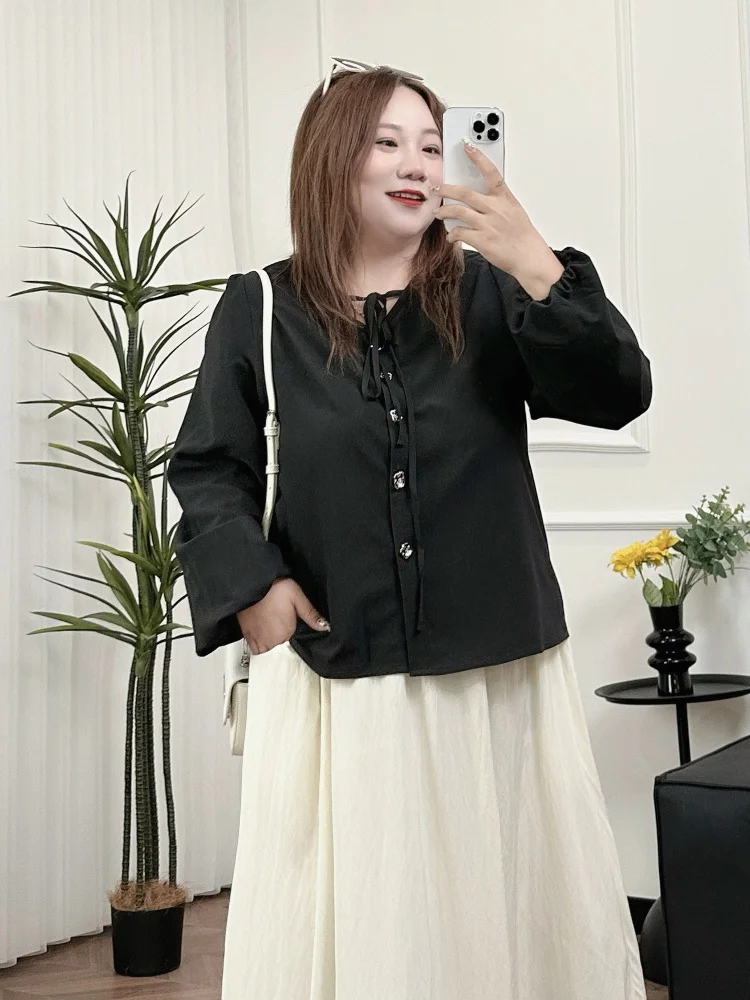 Женская осенняя модная повседневная прямая рубашка большого размера из полиэфирного волокна с V-образным вырезом, свободного кроя, с эффектом стройности
Женская осенняя модная повседневная прямая рубашка большого размера из полиэфирного волокна с V-образным вырезом, свободного кроя, с эффектом стройности