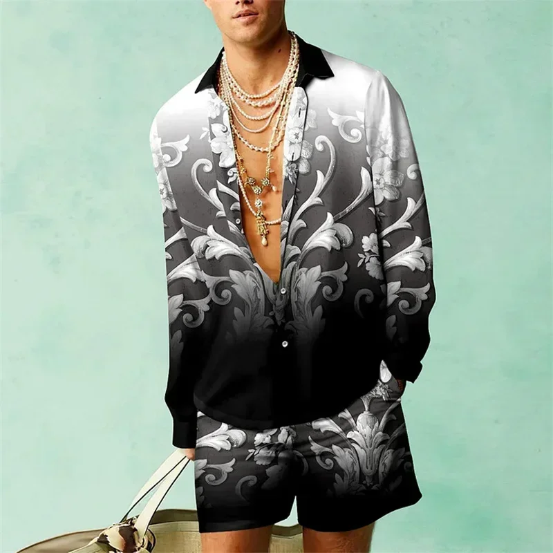 Retro Printed Men's Long Sleeved Set Summer Hawaii Beach Shirt Two-piece Set Men's Street Casual Tops Set Men's Trendy Clothing
Retro Printed Men's Long Sleeved Set Summer Hawaii Beach Shirt Two-piece Set Men's Street Casual Tops Set Men's Trendy Clothing