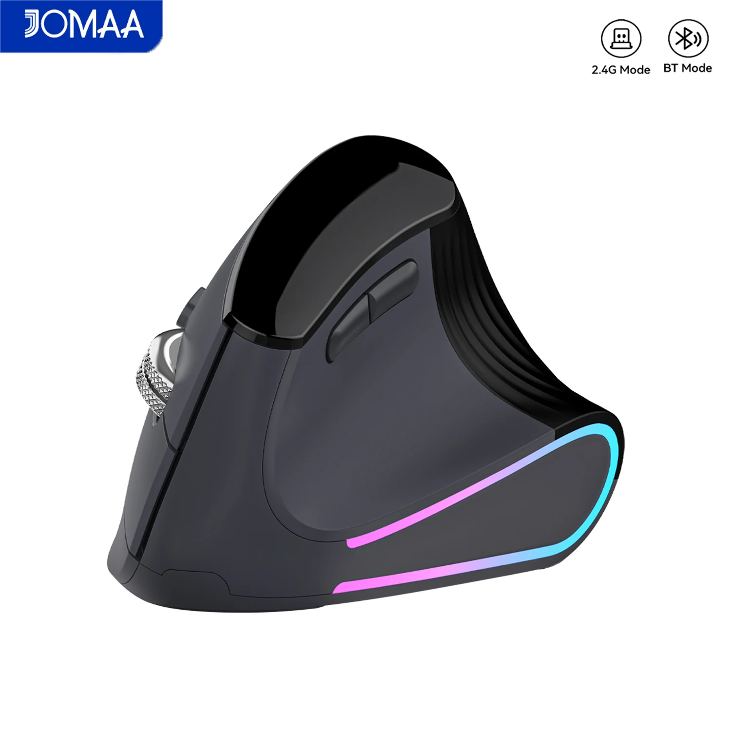 JOMAA Ergonomic 2.4G Dual Mode Wireless Vertical Mouse for PC/Laptop,7 Button Optical Mice with Speed Roller,Silent Design-Black
JOMAA Ergonomic 2.4G Dual Mode Wireless Vertical Mouse for PC/Laptop,7 Button Optical Mice with Speed Roller,Silent Design-Black