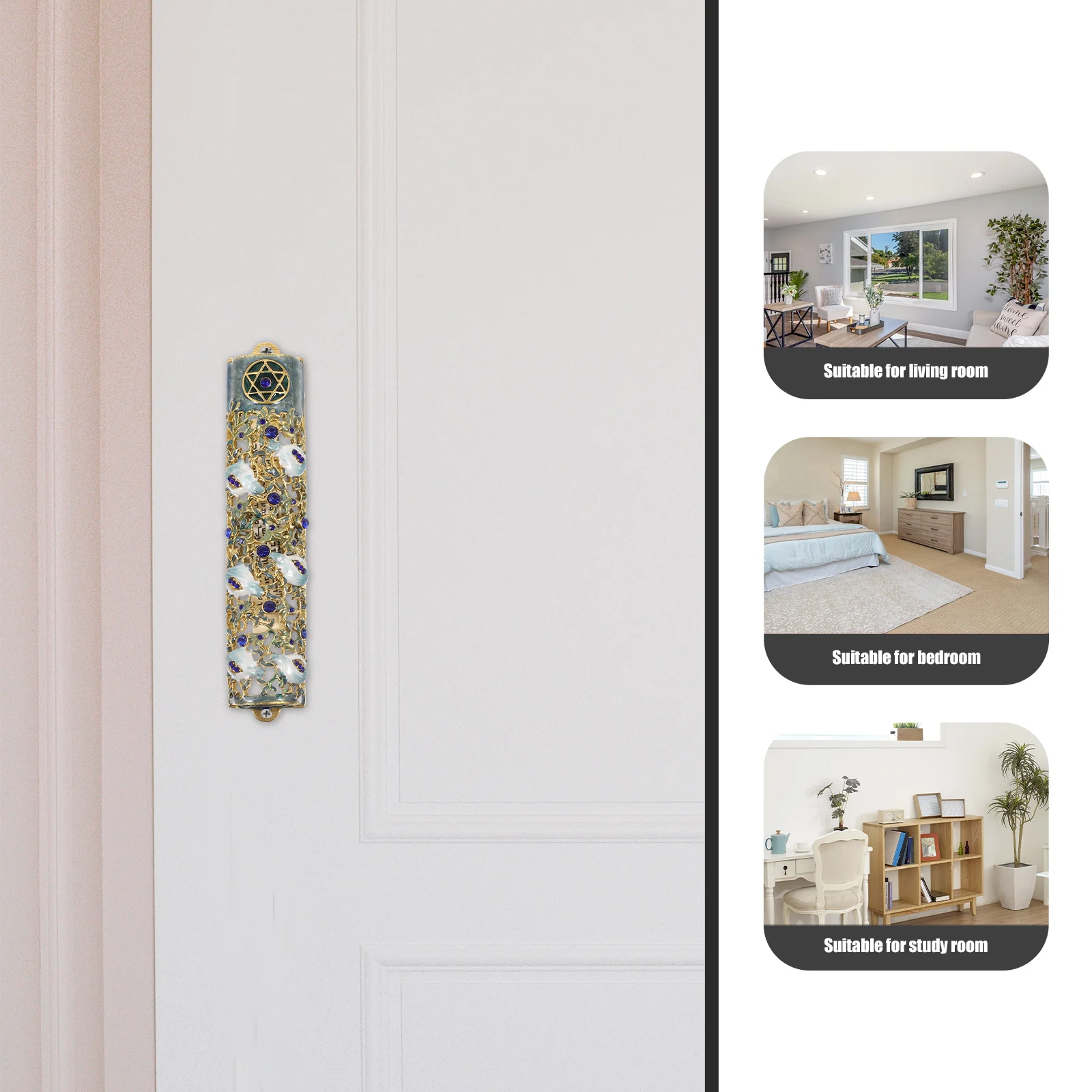 Alloy Mezuzah Doorpost Metal Case Sacred Scroll Blessing Hanukkah Home Decoration Jewish Door Accent Mezuzah Scroll
Alloy Mezuzah Doorpost Metal Case Sacred Scroll Blessing Hanukkah Home Decoration Jewish Door Accent Mezuzah Scroll