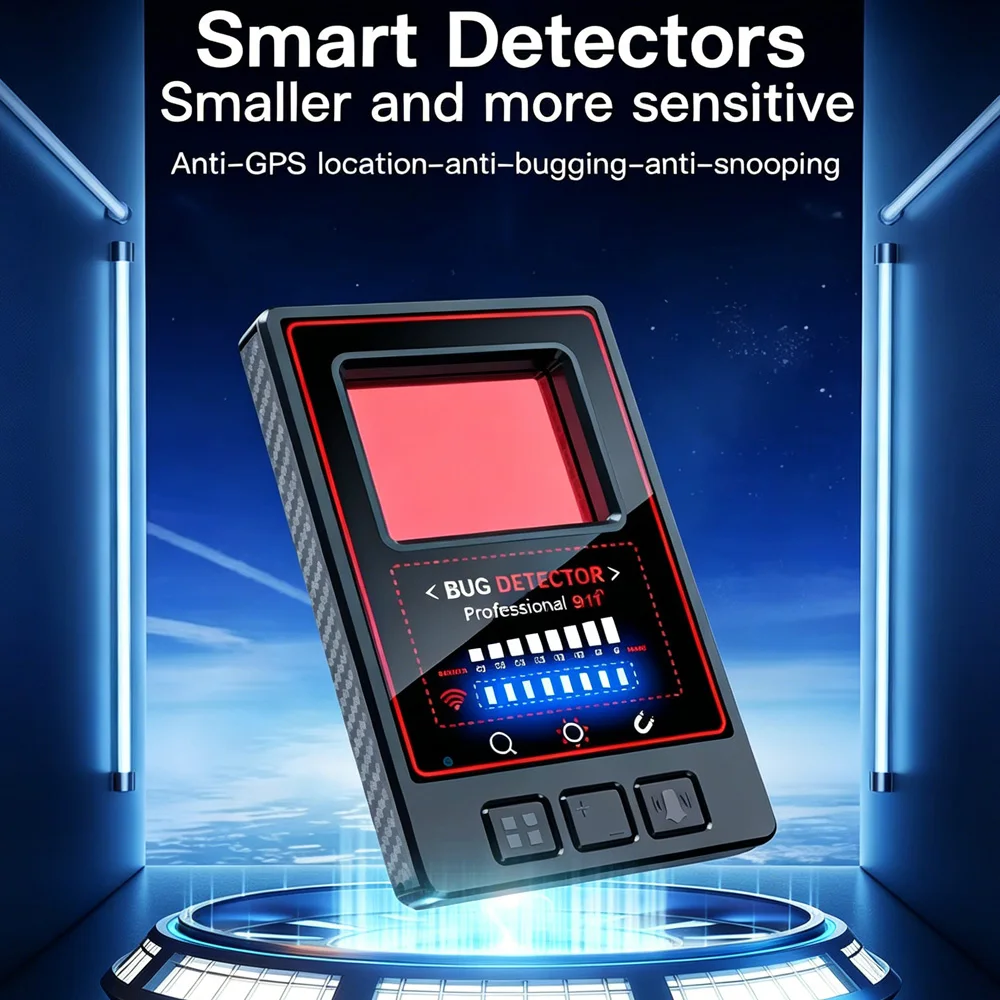 Professional Bug Detector, 3-in-1 Hidden Camera & GPS Tracker & RF Signal Detector for Hotel/Car Privacy
Professional Bug Detector, 3-in-1 Hidden Camera & GPS Tracker & RF Signal Detector for Hotel/Car Privacy